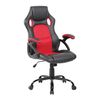 Silla Oficina Gamer Negra Roja Cuero Sintético Nylon 120x66x63 Rebecca Mobili