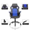 Silla Escritorio Oficina Gaming Negro Blu Cuero Sinético 120x66x63 Rebecca Mobili