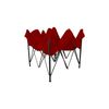 Gazebo Plegable Rojo Con Saco 4 Pesos Metal Poliester 3x3 Rebecca Mobili