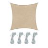 Cortina A Vela Parasol Cuadrada Beige Polietilene Anti Uv 3x3 Rebecca Mobili