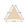 Cortina A Vela Beige Triangular Polietilene Proteccion Uv 3,6x3,6x3,6 Rebecca Mobili