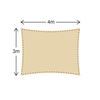 Toalla De Sol Cortina Vela Rectangular Beige Polietilene Anti Uv 3x4 Rebecca Mobili