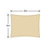 Cortina A Vela Parasol Beige Rectangular Beige Jardin 4x5 Rebecca Mobili