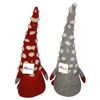 2 Elfos Gnomos Decorativos Paño Rojo Gris Decoración 48x20x14 Rebecca Mobili