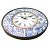 Reloj Decorativo Metal Blanco Azul Analógico 50x50x4.5 Rebecca Mobili