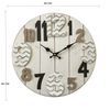 Reloj Colgante Moderno Blanco Mdf Cocina Dormitorio 40x40x4,5 Rebecca Mobili