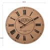 Reloj De Pared Mdf Marrón Negro Vintage Salón 50x50x4,5 Rebecca Mobili