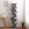 Libreria Estanteria 10 Estante Mdf Gris Blanqueado 160x44,5x22 Rebecca Mobili