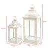 2 Candelabros Farolillos Metal Pvc Blanco Shabby 50x19x19 Rebecca Mobili