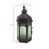 Farol Decorativo Verde Negro Vidrio Metal  Balcón 32x16x14 Rebecca Mobili