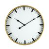 Reloj De Pared Relojes Blanco Dorado Mdf Metal Vidrio 40x40x6 Rebecca Mobili