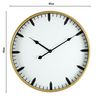Reloj De Pared Relojes Blanco Dorado Mdf Metal Vidrio 40x40x6 Rebecca Mobili