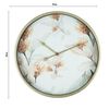 Reloj De Pared Decorativo Mdf Metal Vidrio Blanco Oro 40x40x6 Rebecca Mobili