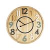 Reloj De Pared Moderno Mdf Marrón Sala De Despacho 50x50x4,5 Rebecca Mobili