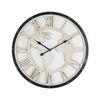 Reloj De Pared Redondo Vintage Blanco Y Negro 50x50x5 Rebecca Mobili