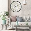 Reloj De Pared Redondo Vintage Blanco Y Negro 50x50x5 Rebecca Mobili