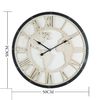 Reloj De Pared Redondo Vintage Blanco Y Negro 50x50x5 Rebecca Mobili