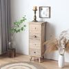 Cajonera Estrecha Boho Shabby De Madera 4 Cajones Dormitorio Rebecca Mobili