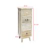 Cajonera Estrecha Boho Shabby De Madera 4 Cajones Dormitorio Rebecca Mobili