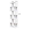 Moderna Librería Blanca Con 6 Estantes De Madera Para El Salón, Oficina Rebecca Mobili