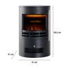 Chimenea Eléctrica Led Efecto Llama 3d Ajustable 1000w 2000w Negro Rebecca Mobili