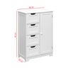 Armario Multiusos 4 Cajones 1 Puerta Madera Blanca Muebles De Baño Modernos Rebecca Mobili