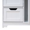 Armario Multiusos 4 Cajones 1 Puerta Madera Blanca Muebles De Baño Modernos Rebecca Mobili