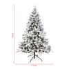 Árbol De Navidad Nevado Pino Artificial 210 Cm De Grosor Ramas Realistas 1791 Rebecca Mobili