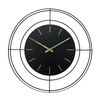 Reloj De Pared Analógico Grande Metal Negro Dorado 50 Cm Rebecca Mobili