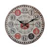 Reloj Retro Colgante Relojoes Redondos Mdf Metal Marrón Rojo Rebecca Mobili