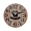 Reloj De Pared De Cocina Estilo Vintage Mdf Marrón Negro Idea De Regalo Rebecca Mobili