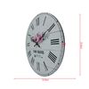 Reloj De Pared Shabby Mdf Blanco Tema Floral Para Salón Cocina Rebecca Mobili