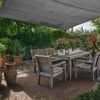 Toldo Parasol Polietileno Gris Oscuro Cuadrado 3x3 Rebecca Mobili