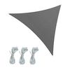 Tienda Vela Polietileno Gris Triangular Con Cuerdas 3x3x3 Rebecca Mobili