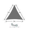 Tienda Vela Polietileno Gris Triangular Con Cuerdas 3x3x3 Rebecca Mobili