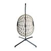 Mecedora Silla Suspendida Polyrattan Beige Para Exterior Interior Rebecca Mobili