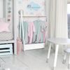 Perchero Infantil Para Cama Montessori Pino Mdf Blanco Con Estante Rebecca Mobili