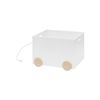 Carrito De Juegos Baúl Infantil Blanco Mdf Con Cuerda Para Habitación Infantil Rebecca Mobili