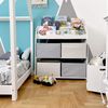 Estanteria Juguetes Infantil Mdf Blanco Gris Con 4 Cajas Rebecca Mobili