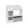 Organizador De Juguetes Mueble Habitación Infantil Mdf Blanco Con 2 Cajas 5 Compartimentos Rebecca Mobili