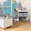 Organizador De Juguetes Mueble Habitación Infantil Mdf Blanco Con 2 Cajas 5 Compartimentos Rebecca Mobili