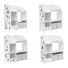 Organizador De Juguetes Mueble Habitación Infantil Mdf Blanco Con 2 Cajas 5 Compartimentos Rebecca Mobili