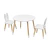 Juego De Mesa Infantil Con 2 Sillas Mesa Infantil Mdf Blanco Marrón Para Habitación Infantil Rebecca Mobili