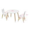 Juego De Mesa Infantil Con 2 Sillas Mesa Infantil Mdf Blanco Marrón Para Habitación Infantil Rebecca Mobili