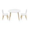 Juego De Mesa Infantil Con 2 Sillas Mesa Infantil Mdf Blanco Marrón Para Habitación Infantil Rebecca Mobili