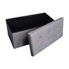 Puff Rectangular Banco Contenedor Plegable Gris Con Asiento Rebecca Mobili