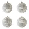 Set De 4 Grandes Bolas De Navidad Para Árbol De Plástico Color Plata Estilo Clásico Rebecca Mobili