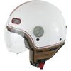 Casco Jet 109v Globo Vintage Blanco Rojo Cgm