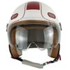 Casco Jet 109v Globo Vintage Blanco Rojo Cgm