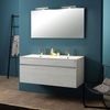 Móvil De Baño Moderno Gris De 120 Cm Con Doble Lavabo | Sole.